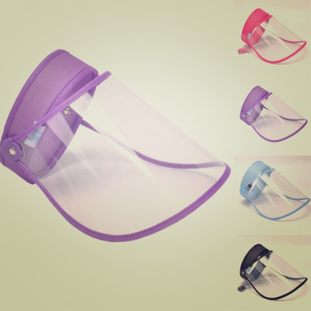 2 pcs. Of Anti drop face shield hat visor purple